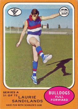 1973 Scanlens VFL #31 Laurie Sandilands Front